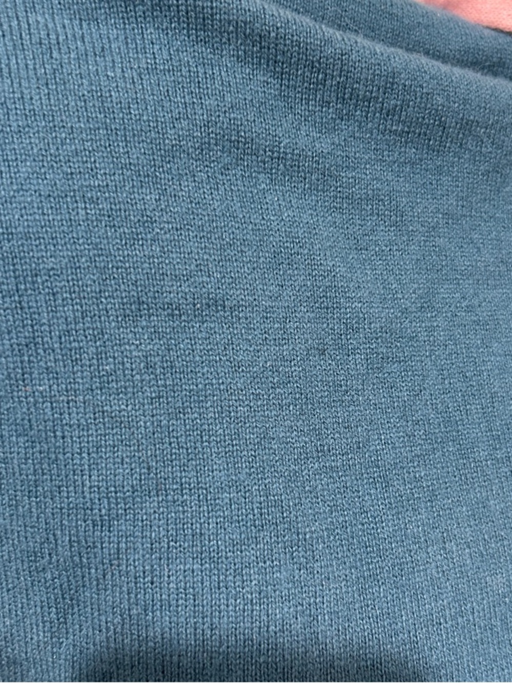 summersalt Size S Teal Knit Hoodie with Pink Trim - Picture 3 of 3